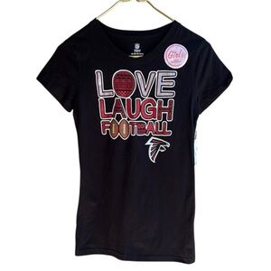 NFL Love Laugh Football Atlanta Falcons Girls Tee